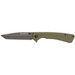 Browning 3220507 Branded Rock EDC 3" Folding Tanto Plain Black Stonewashed 7Cr17MoV SS Blade OD Green, G10 Handle