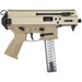 B&T Firearms 36176502CT APC9K 9mm Luger 30+1 4.30" Black Steel Barrel, Coyote Tan Picatinny Rail Receiver, Brace Adapter, Coyote Polymer Grips, Ambidextrous