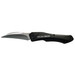 Xcaliber Knife Company Switch Blade 3.25" Folding Sheepsfoot Plain Stainless D2 Steel Blade, 4.50" Black Aluminum Handle
