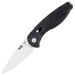 SOG AE01 Aegis Folding Knife Assisted 3.5" Satin Plain Blade Black FRN Handles Piston Lock