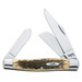 Case 00204 Large Amber Bone CV Stockman Pocket Knife 3.3"