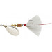 Mepps Dressed Aglia Inline Spinner Silver/White 1/6Oz