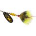 Dressed Treble BF4T Y Yellow Dot Blade with a Gray/ Yellow Tail