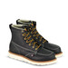 Thorogood Mens American Heritage 6" Black MOC Toe MW Wedge Boots 814-6201