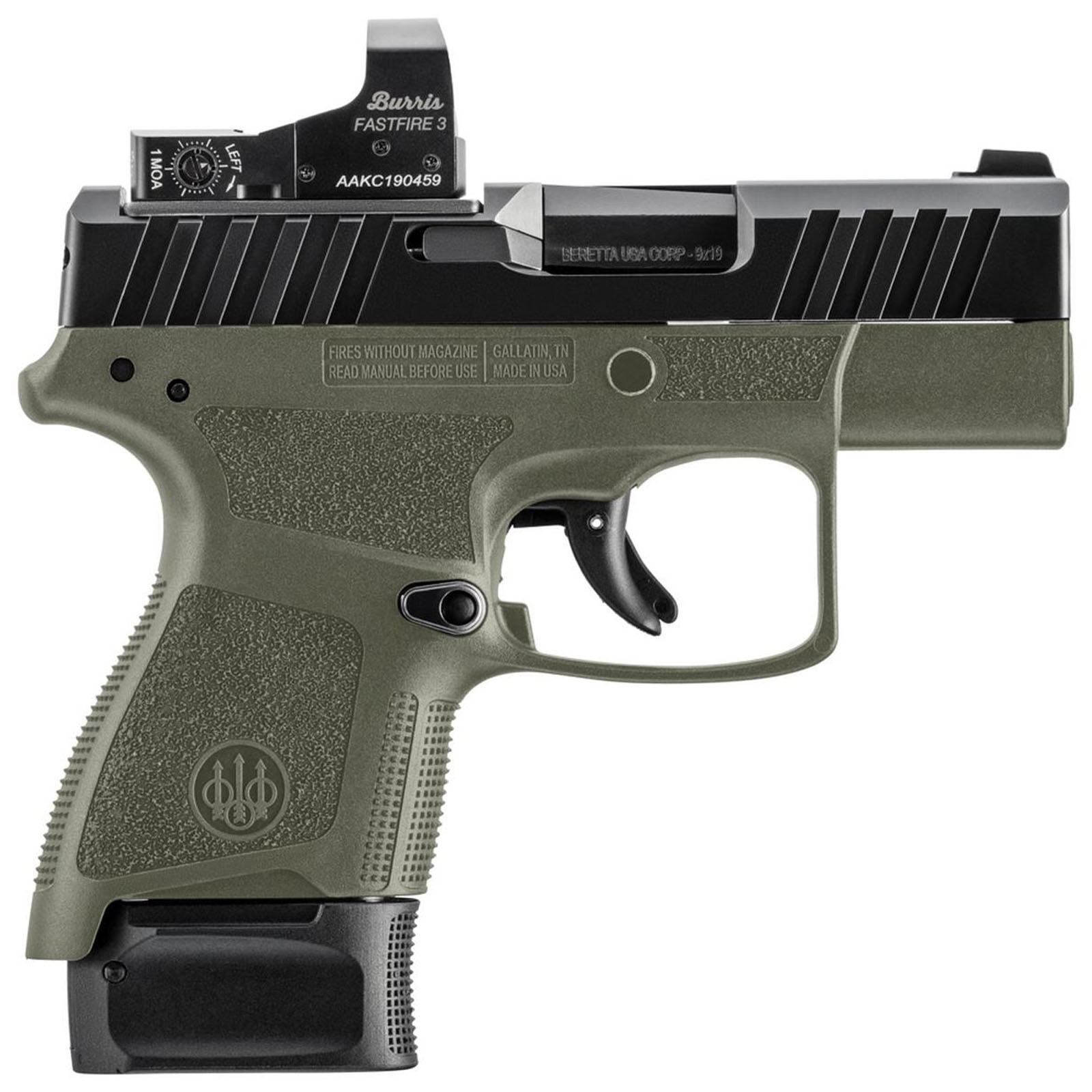 Beretta APX A1 Carry 9mm OD Green Pistol With Burris Fast Fire