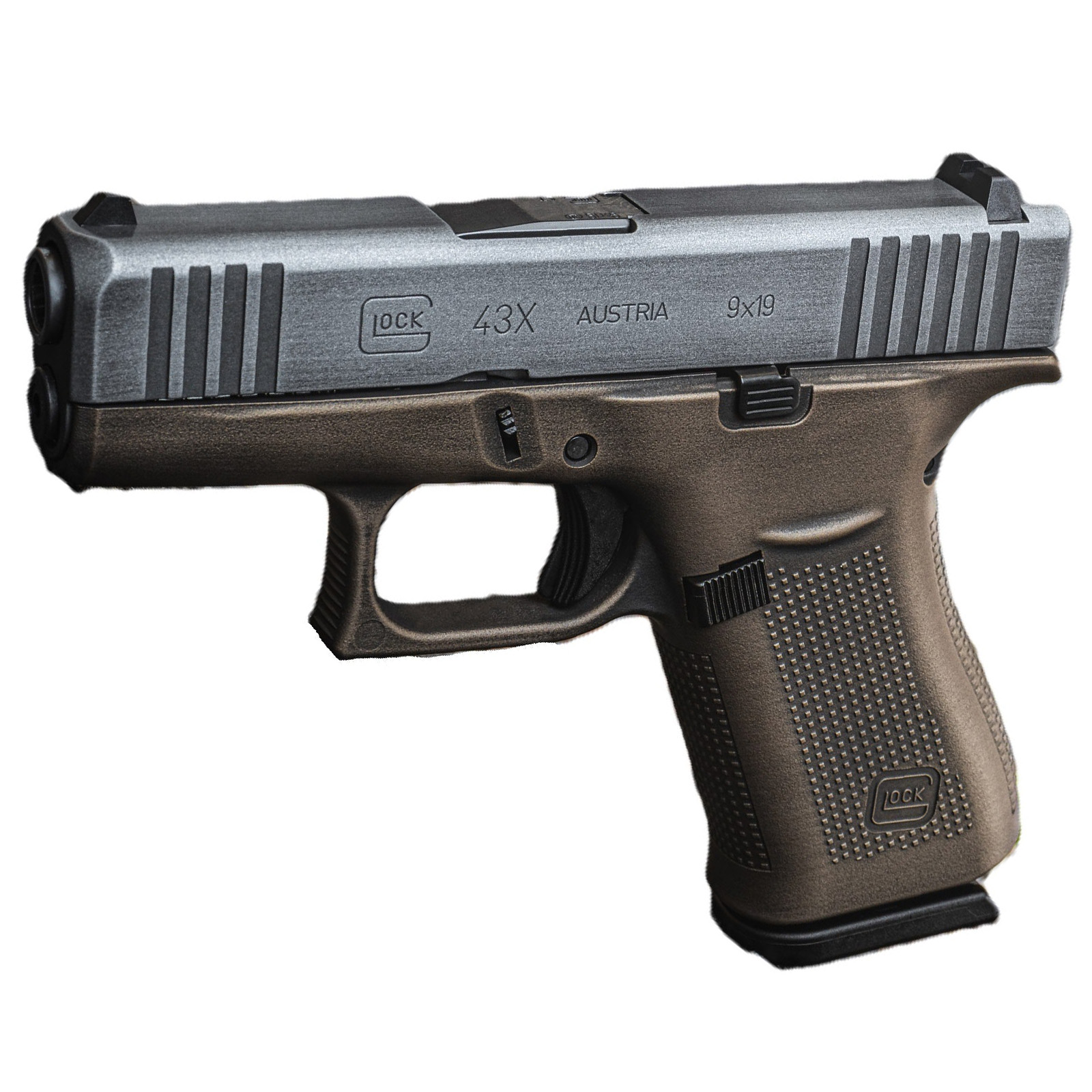 Glock 43X Bronze / Silver 9Mm 3.4