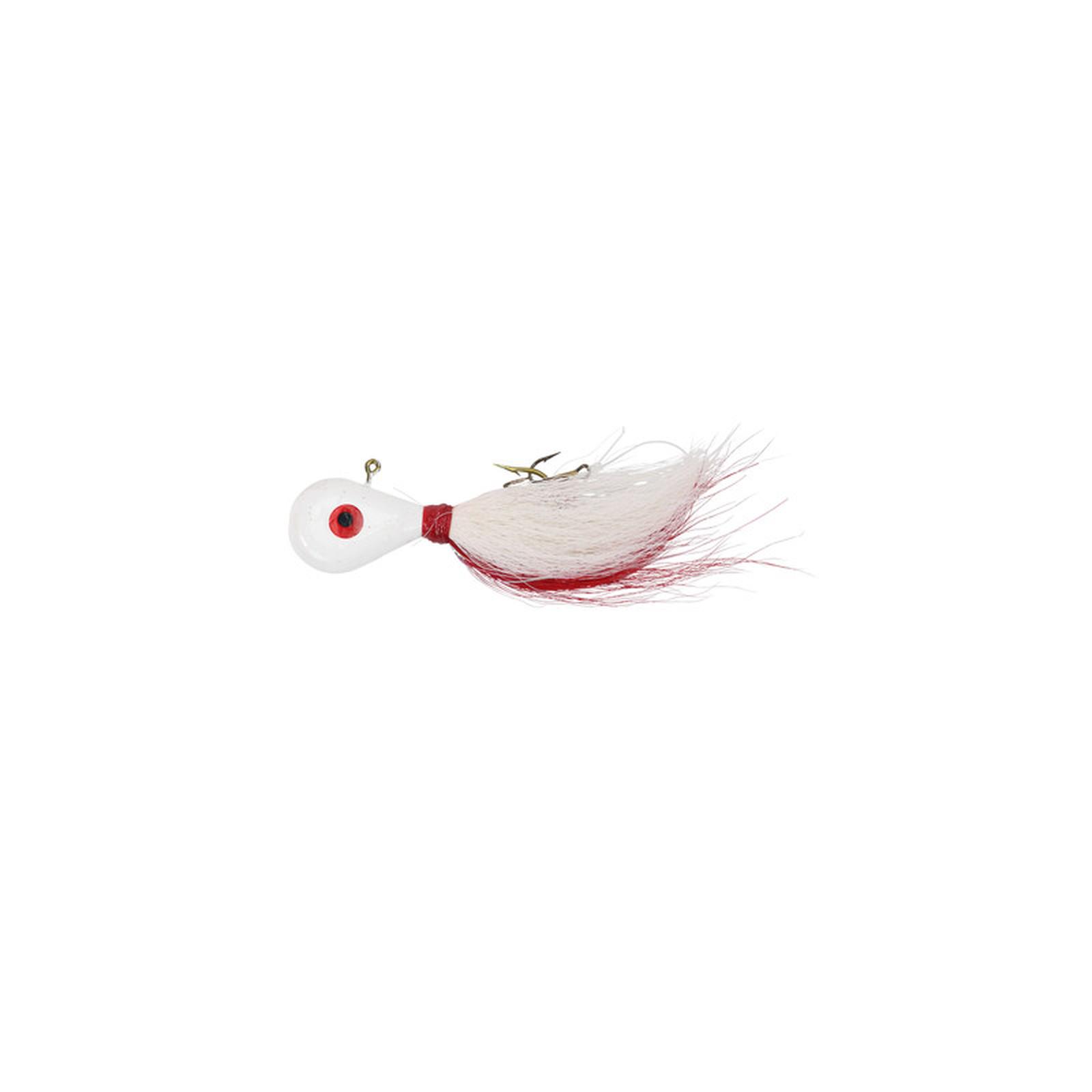 Venom High Dollar Hair Jig White Red 1/2oz - Fin Feather Fur