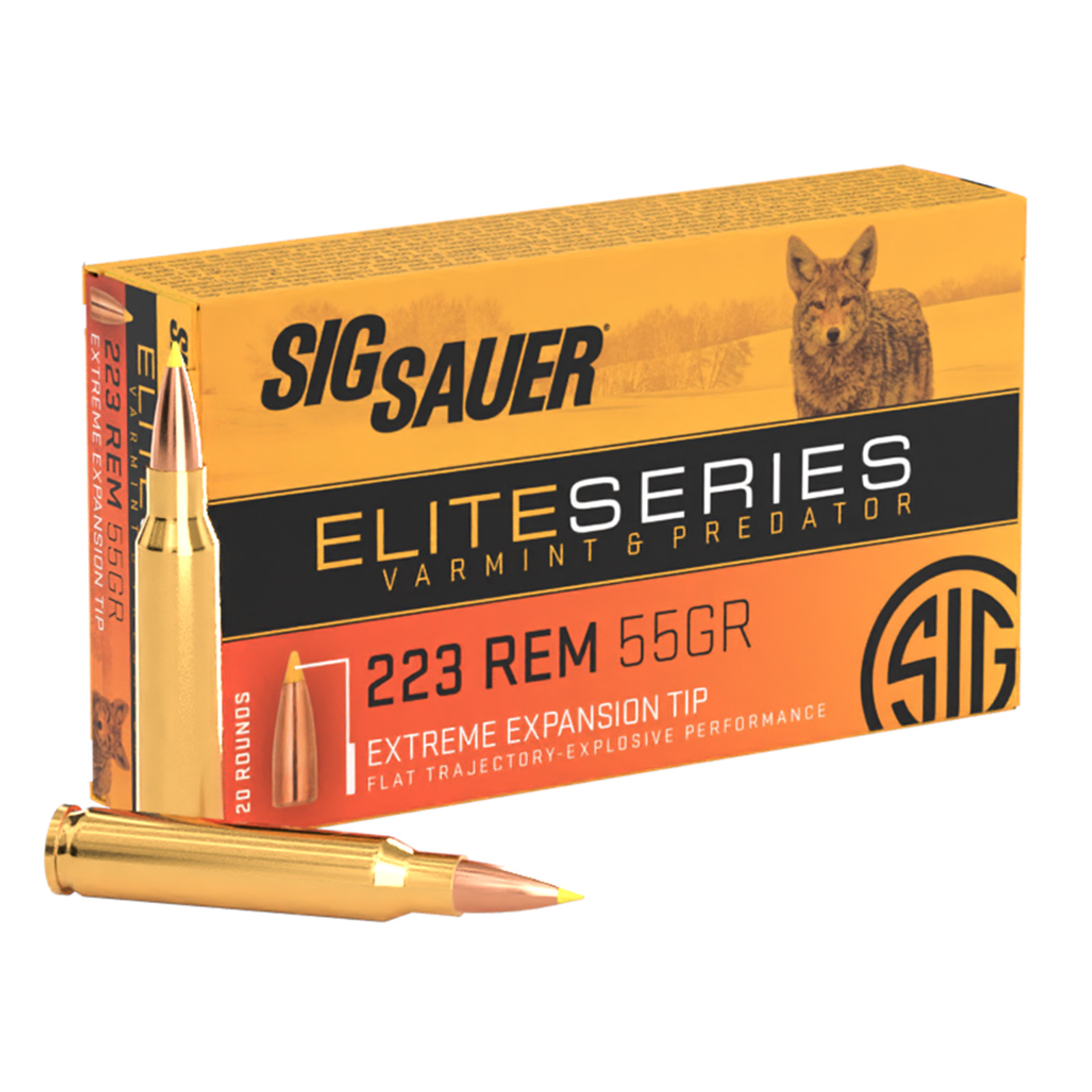 Sig Sauer 223 REM 55GR Varmint and Predator 20 Rounds - Fin
