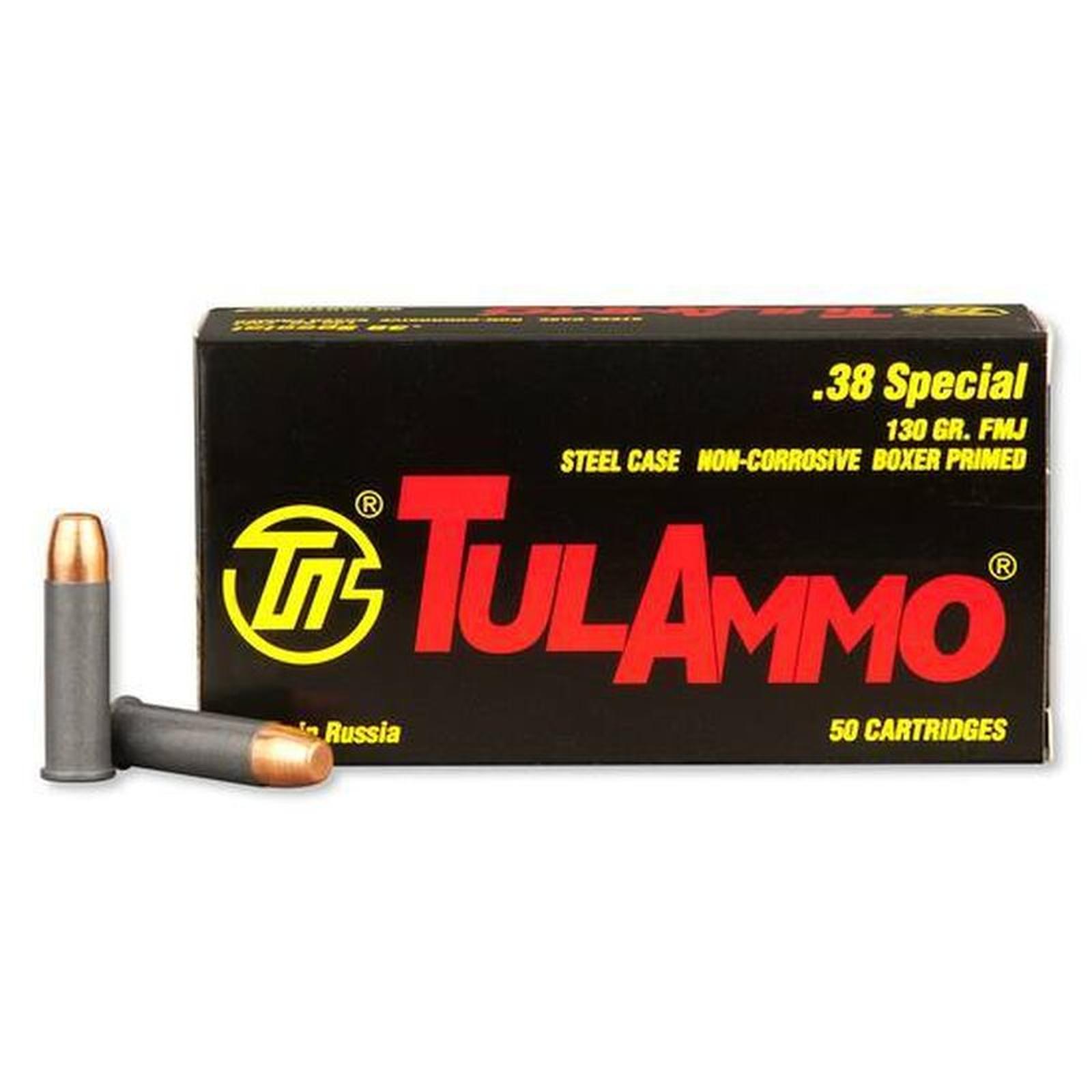 TulAmmo TA038158 .38 Special FMJ 130 GR 50 Rounds - Fin Feather