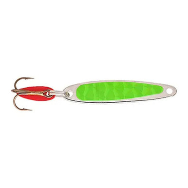 2 Cucchiai Flutter Jig Da 1 Oz - Piombo Per Pesca A Cattura E Jigging - Chartreuse E Bianco