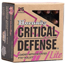 Hornady Critical Defense Lite FTX FTE Ammo