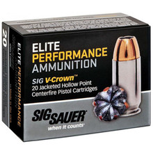 Sig Sauer Elite VCrown JHP Ammo