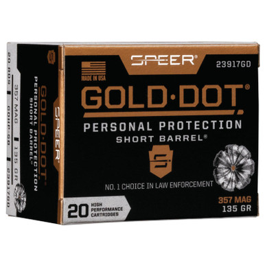Speer .357 Magnum 135gr GOLD DOT – 20rd