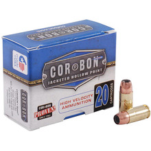 Cor-Bon Luger Brass JHP +P Ammo