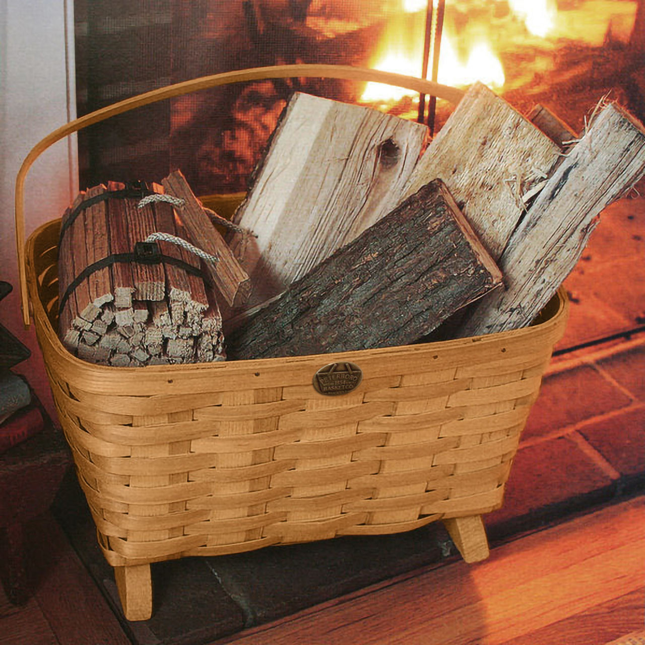 Magazine & Fireside Basket | Peterboro Large Magazine & Fireside