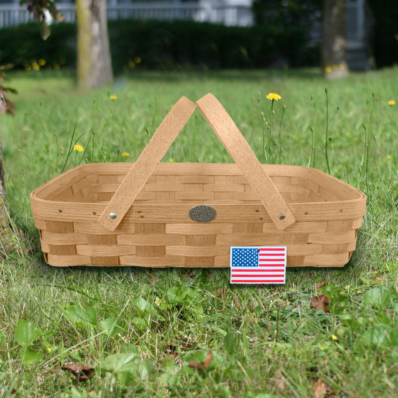 小物入れ Peterboro Basket TRADITIONAL BASKET Pie Basket | Peterboro Two-Pie Basket with Solid Lid and Tray