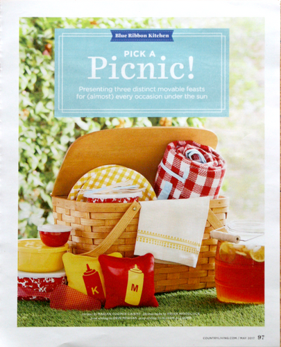 Country Living magazine features Peterboro Traditional Picnic Basket