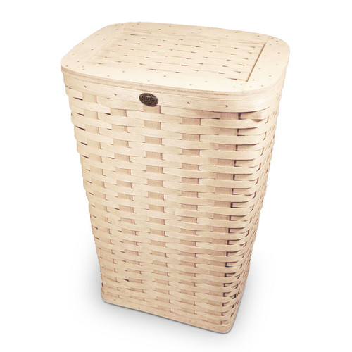 Peterboro Tall Laundry Hamper Basket with Woven Lid