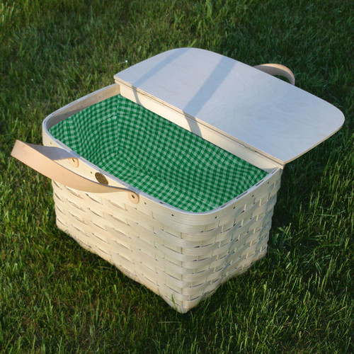 Peterboro Traditional Picnic Basket with Genuine Leather Handles