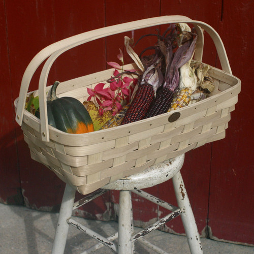 2-Tier Basket Storage | Large Amish Wicker Decorative Organizer