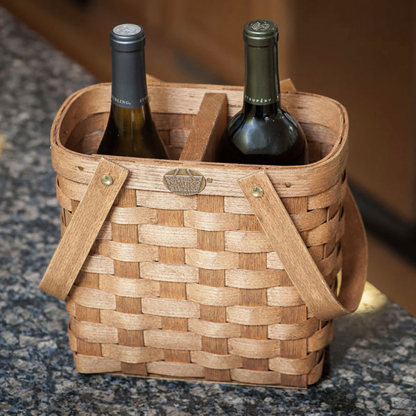 Peterboro Double Wine Bottle Tote - Honey