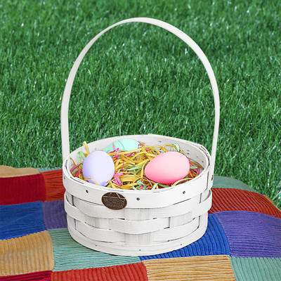 Peterboro Round Hardwood-Bottomed Easter Basket