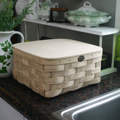 Peterboro Bedside Storage Basket with Hinged Lid