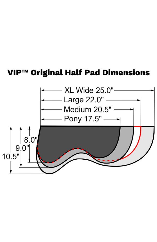 VIP Original Half Pad Dimensions