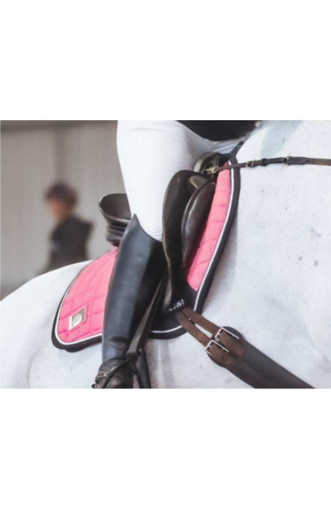 Moscato Pink Original 2-IN-1 Saddle Pad on a horse