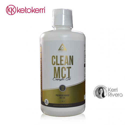 This picture displays the front of the bottle of Clean MCT Pure C8 Oil.