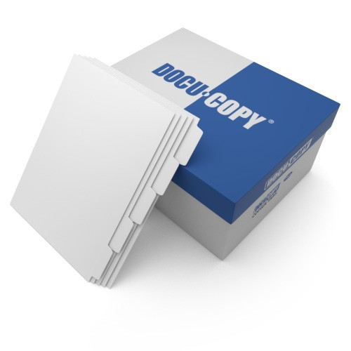 Docucopy Reverse Collated 90lb Plain Paper Copier Tabs