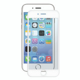 Pack of two clear PET screen protectors with white frame and bubble free application for first generation iPhone SE, iPhone 5s and iPhone 5