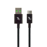 USB to USB-C cable - 1m black round cable
