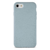 Back of pale blue case for iPhone SE, iPhone 8, iPhone 7, iPhone 6 and iPhone 6s made from scratch resistant, flexible, sustainable, plastic free wheat fibre
