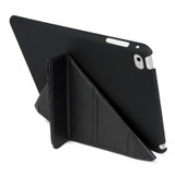 Charcoal clip in case for iPad mini 4 with multi folding smart auto wake magnetic cover showing one possible viewing angle