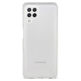 Back of clear case for Samsung Galaxy A22 4G with lightweight, slimline bump and scratch protection