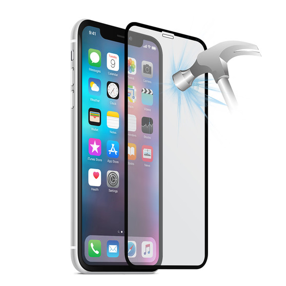 9H hardness rated tempered glass screen protector with black frame for iPhone 11 and iPhone XR