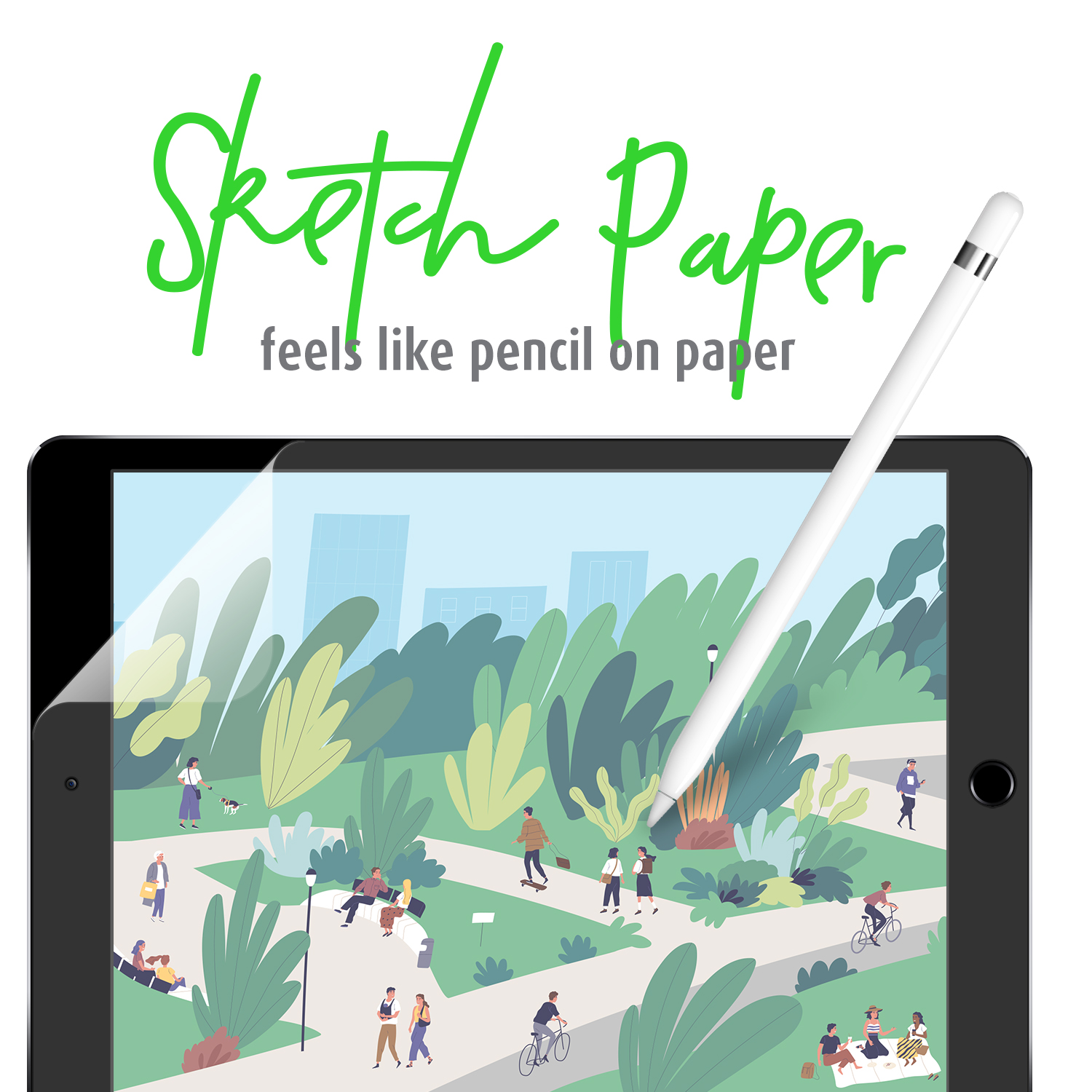 Sketch paper screen protector for iPad - feels like writing on paper!