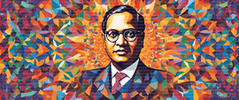 A vibrant mosaic-style portrayal of Dr. Ambedkar a esrgan   10162