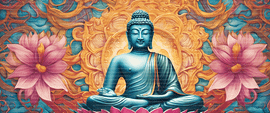 Buddha's Enlightenment Journey bright statue  A dynamic esrgan   10167