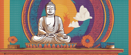Buddha crafting the buddhist religion against a visual esrgan   10190