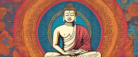 Buddha crafting the buddhist religion against a visual esrgan   10192