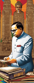 Dr. Ambedkar crafting the Indian Constitution framework esrgan   10236