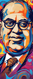 Dr. Bhimrao Ramji Ambedkar depicted in a contemporary esrgan   10278