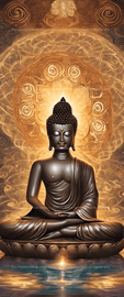 Enlightenment's Gaze   A serene Buddha with openeye esrgan   10284
