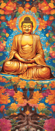 Radiant Enlightenment   Picture Buddha seated esrgan   10316
