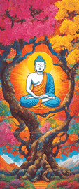 Radiant Enlightenment   Picture Buddha seated esrgan   10317