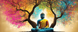Radiant Enlightenment   Picture Buddha seated esrgan   10322