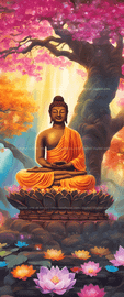 Radiant Enlightenment   Picture Buddha seated esrgan   10324