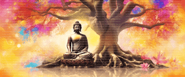 Radiant Enlightenment   Picture Buddha seated esrgan   10327